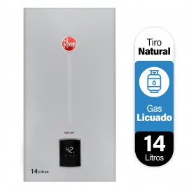 Calefont 14 litros Gas licuado Tiro Natural Rheem