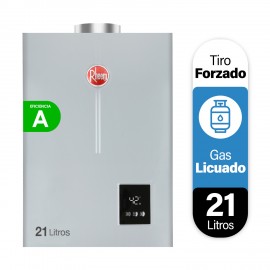 Calefont 21 litros Gas licuado Tiro forzado Rheem ( sin kit)