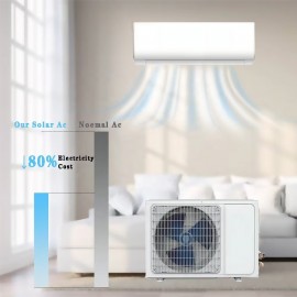 AIRE ACONDICIONADO SOLAR HÍBRIDO ACDC 12000 BTU  100% SOLAR