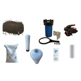 KIT SISTEMA DE FILTRACION  PARA AGUAS DE POZO (CON VALVULA MANUAL)  INCLUYE INSTALACION GRATIS